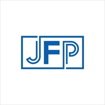 JFP Letter logo is shown on a white background vector