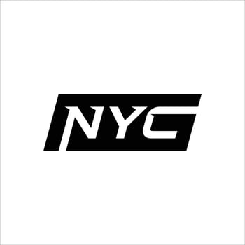 nyc letter logo design vector