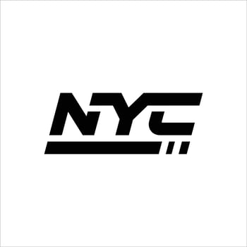Nyc logo design icon vector