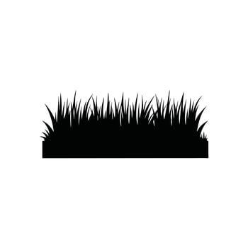 Minimalist Grass Silhouette Illustration - Line Art Clip Design vector