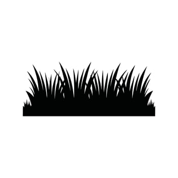 Grasses Silhouette Line Drawing Clipart for Minimalist Art vector