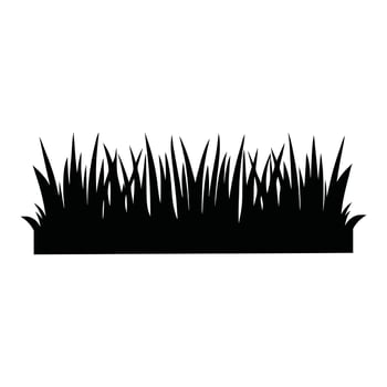 Graceful Grass Silhouette Line Art Clipart for Eco-Friendly Design vector