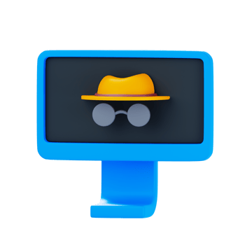 3D Incognito Mode Isolated Icon Illustration png