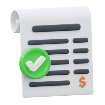 3D Invoice Isolated Icon Illustration png
