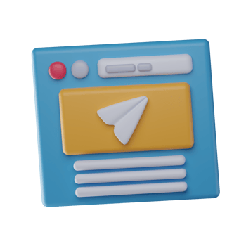 3D Landing Page Isolated Icon Illustration png