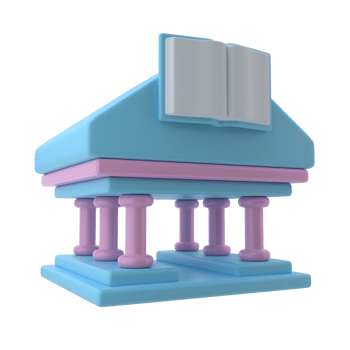 3D Library Isolated Icon Illustration png
