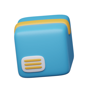 3D Mail Package Isolated Icon Illustration png