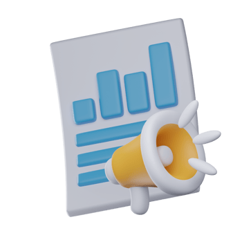 3D Marketing Report Isolated Icon Illustration png