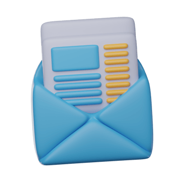 3D Newsletter Isolated Icon Illustration png