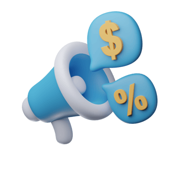3D Promotion Isolated Icon Illustration png