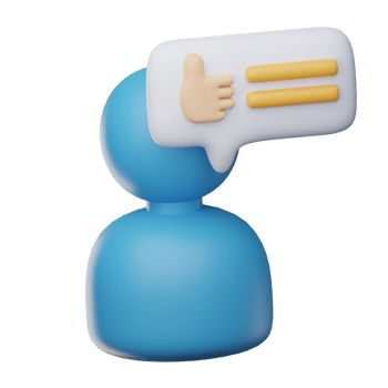 3D Testimonial Isolated Icon Illustration png