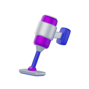 3D Vacuum Cleaner Isolated Icon Illustration png