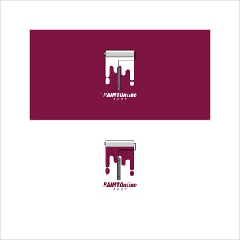 A logo for paint and paint company vector
