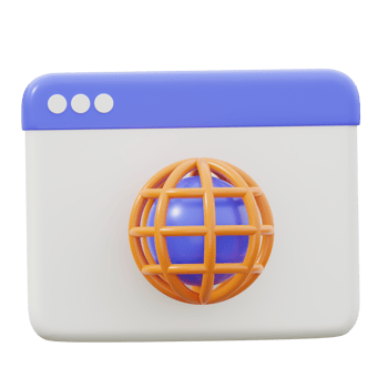3D Website Isolated Icon Illustration png