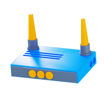 3D Wifi Router Isolated Icon Illustration png