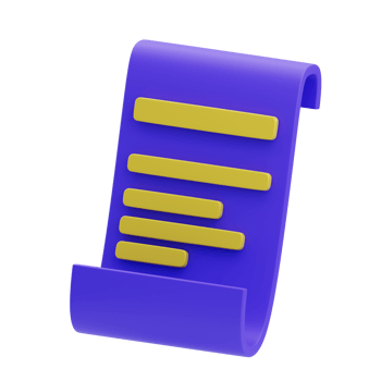3D Bill Isolated Icon Illustration png