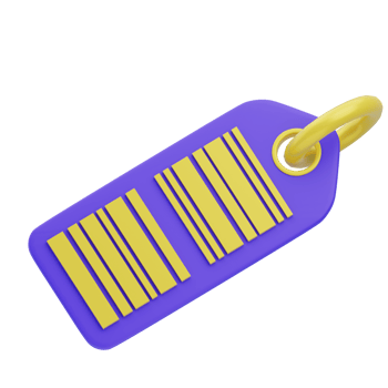 3D Barcode Isolated Icon Illustration png