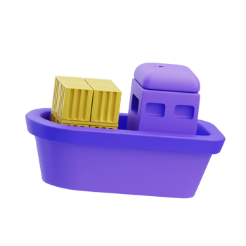 3D Shipping Isolated Icon Illustration png