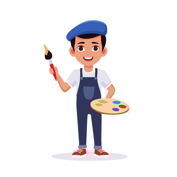 Painter Worker Work Job Profession Professional Occupation Cartoon Character vector