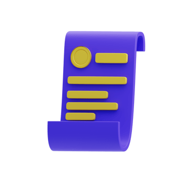 3D Invoice Isolated Icon Illustration png