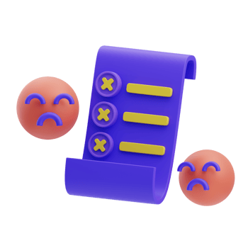 3D Bad Review Isolated Icon Illustration png