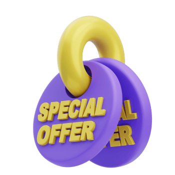 3D Special Offer Isolated Icon Illustration png
