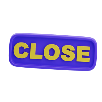 3D Closed SIgn Isolated Icon Illustration png