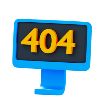 3D 404 Isolated Icon Illustration png