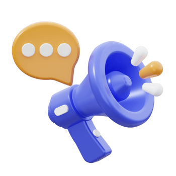 3D Advertisement Isolated Icon Illustration png