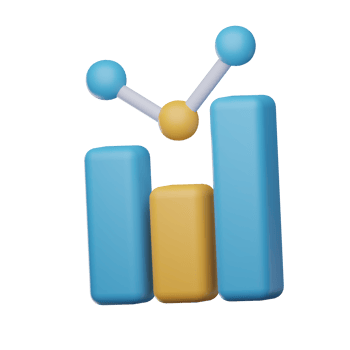 3D Bar Chart Isolated Icon Illustration png