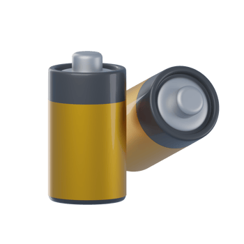 3D Battery Isolated Icon Illustration png