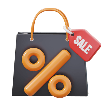 3D Black Friday Isolated Icon Illustration png