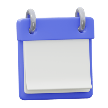 3D Calendar Isolated Icon Illustration png