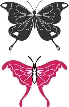 Butterfly icons Realistic design illustration vector