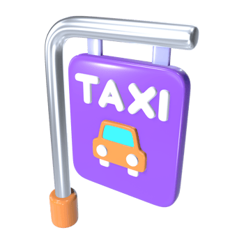 Taxi Stand 3D Illustration Icon png