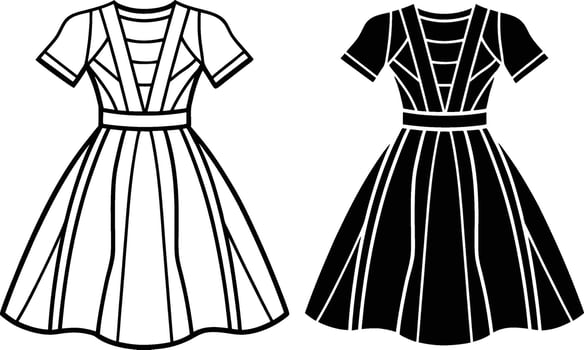 Sophisticated Chic A-Line vector