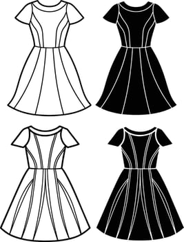 Soft Petals A-Line vector