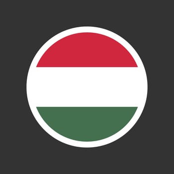 Circle flag Hungaria emblem element design vector