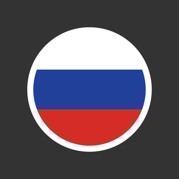 Flag of Russia round circle badge emblem vector