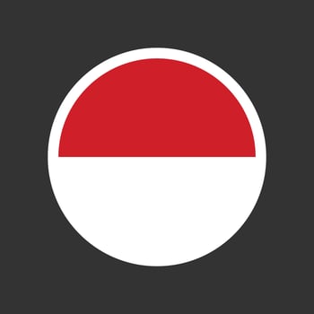 Round Monaco badge emblem flag vector