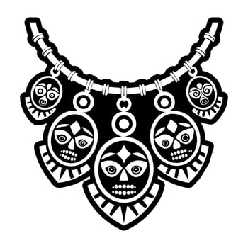A glyph style icon of tribal jewellery vector