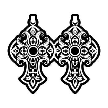 A glyph style icon of a locket vector