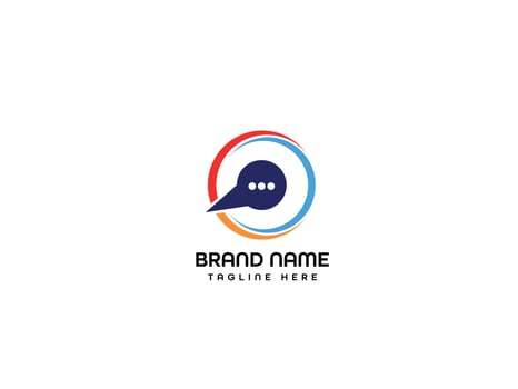 Mobile message app logo vector
