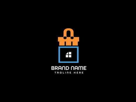 Marketing bag logo design vector