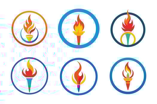 The OLYMPIC FLAME vector
