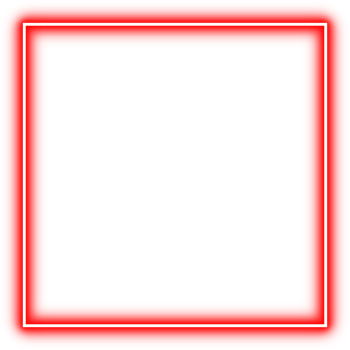 Neon light border frame. Glow light square frame design. Neon lights shine. png