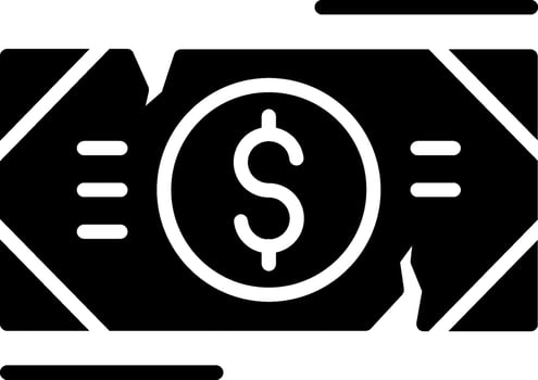 Financial Glyph Icon Design vector