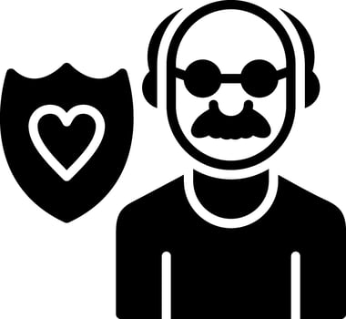 Life Insurance Glyph Icon Design vector