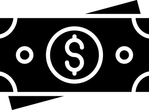 Dollar Glyph Icon Design vector