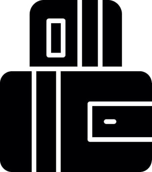 Wallet Glyph Icon Design vector